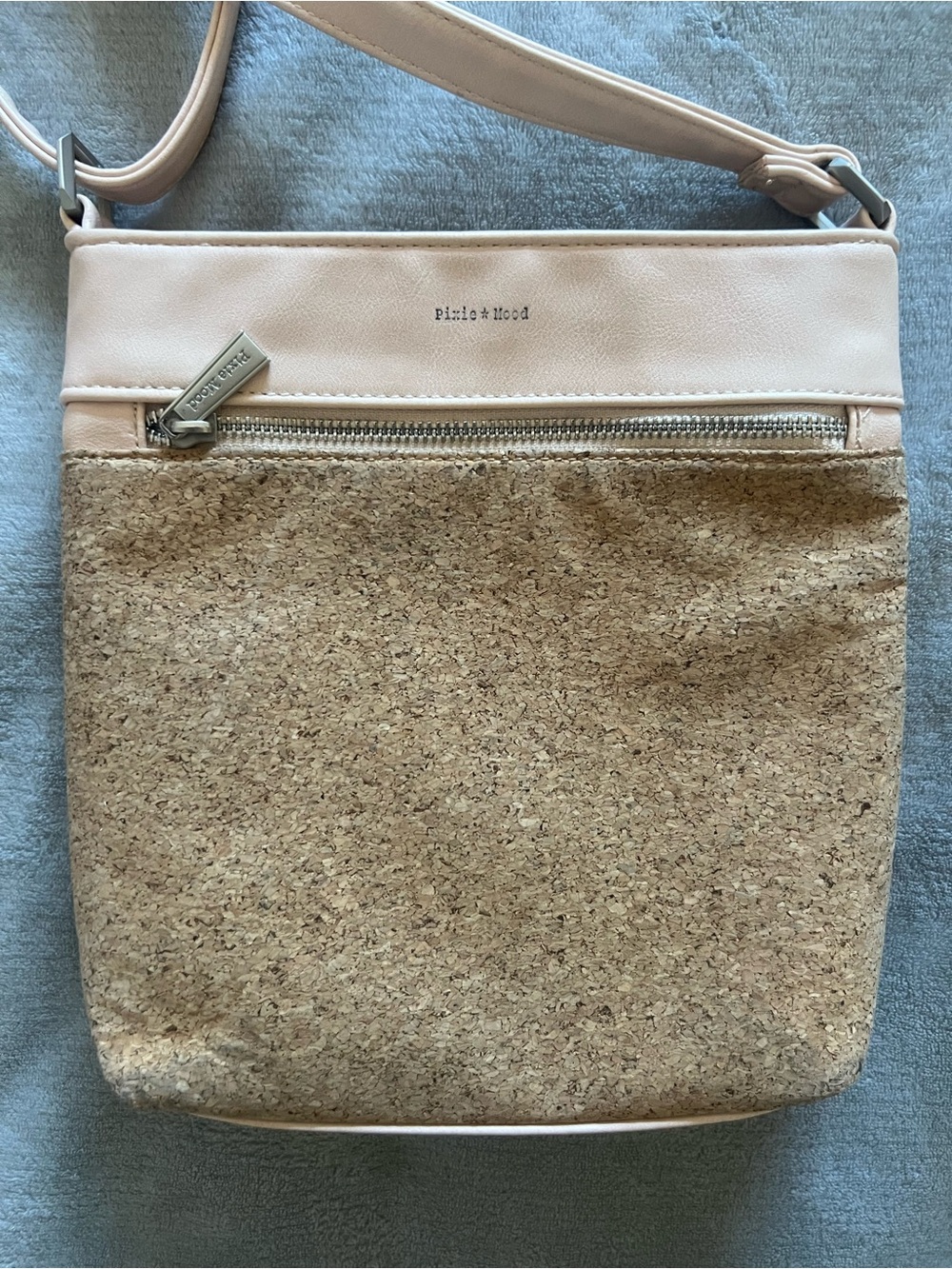 Pixie Mood Cream and Natural Cork Crossbody Bag